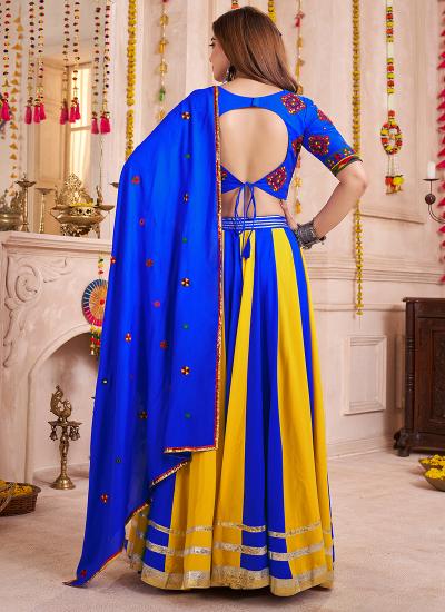 Multi Color Viscose Cotton Mirror Work Navratri Wear 960 Designer lehenga choli wholesale market
