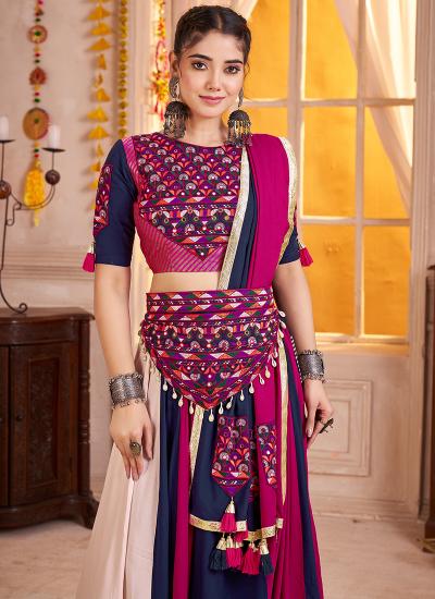 Multi Color Viscose Cotton Printed Work Navratri Wear 466 Minimum price designer Lehenga Choli in Kolkata