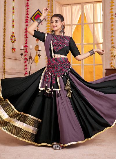 Multi Color Viscose Cotton Printed Work Navratri Wear 891 Traditional Lehenga Choli Wholesalers in Kolkata