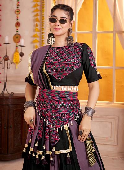 Multi Color Viscose Cotton Printed Work Navratri Wear 891 Traditional Lehenga Choli Wholesalers in Kolkata
