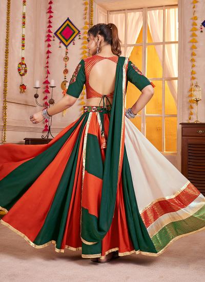 Multi Color Viscose Cotton Printed Work Navratri Wear 896 Budget-friendly Lehenga Choli in Kolkata
