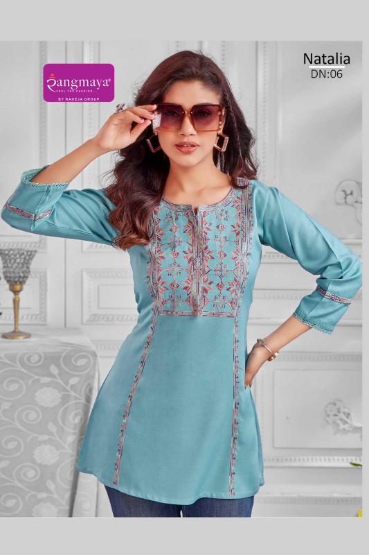 Rangmaya natalia short top largest wholesale cloth market in india