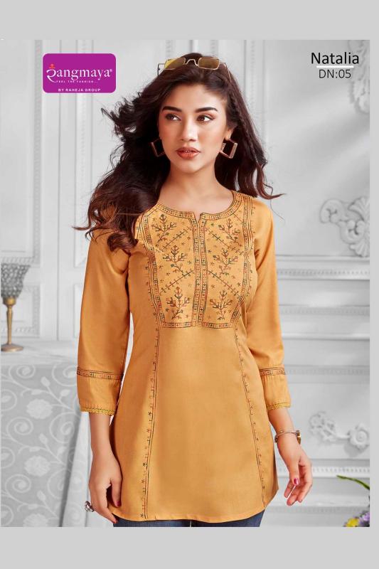 Rangmaya natalia short top largest wholesale cloth market in india
