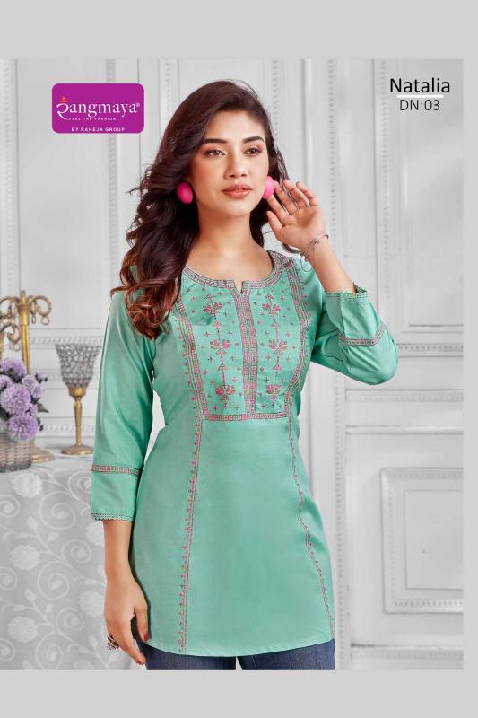 Rangmaya natalia short top largest wholesale cloth market in india