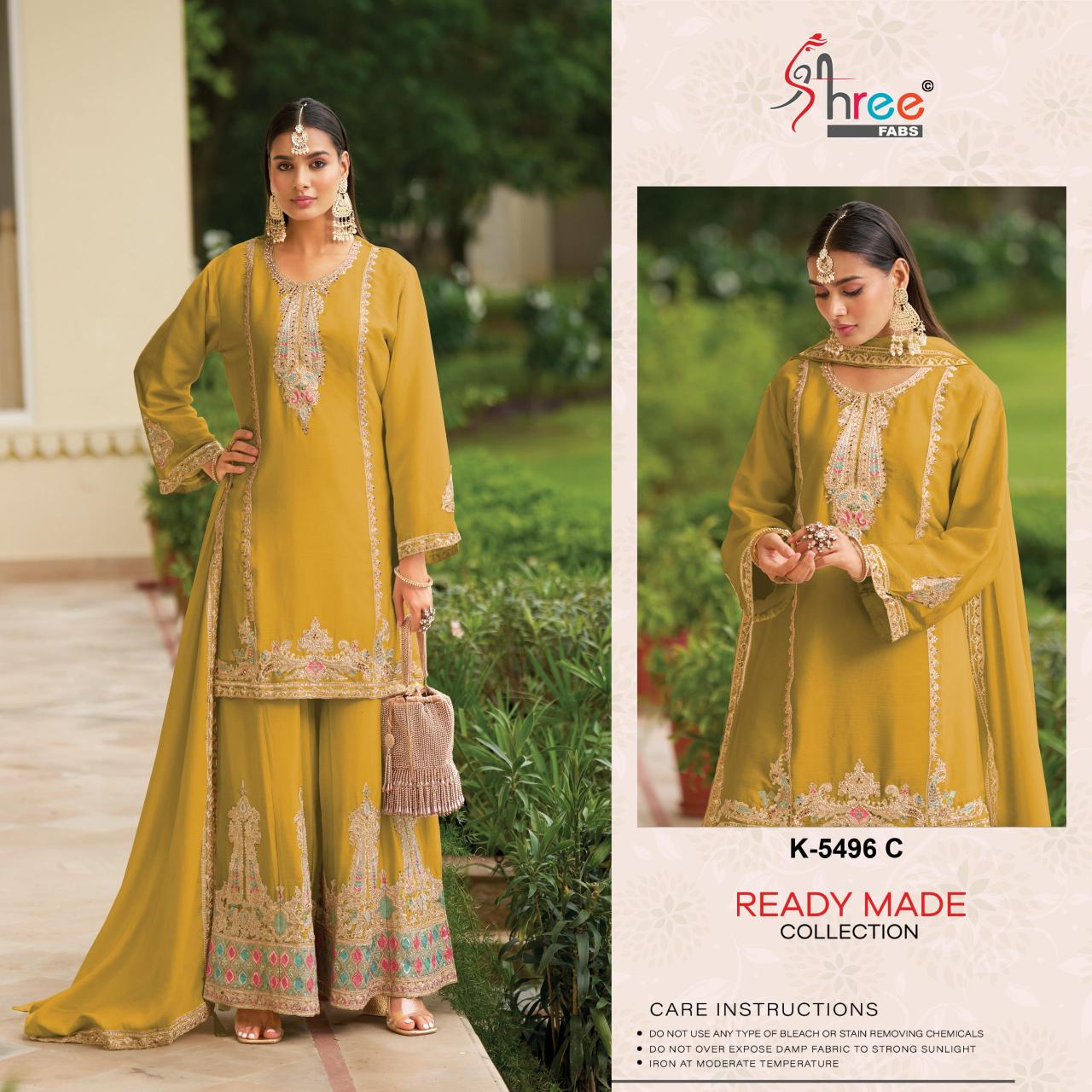 Shree fab d.no.K 5496 readymade salwar suits wholesale catalogue