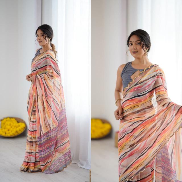 GC soft georgette silk saree shopping in surat