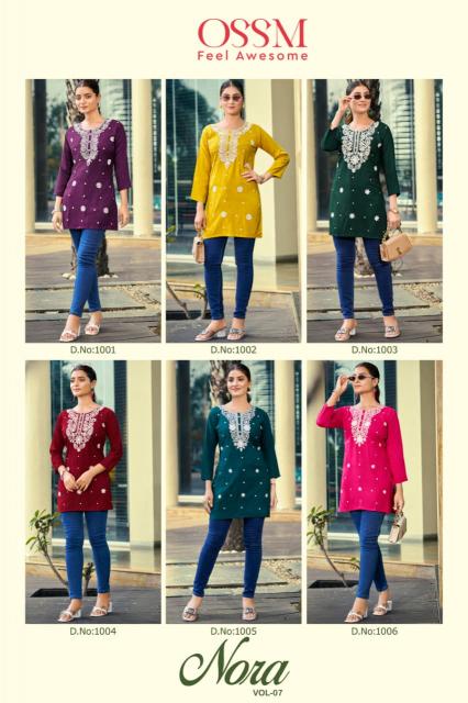 Ossm nora vol 7 fancy short tops surat wholesale market