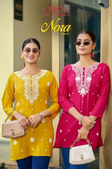 Ossm nora vol 7 fancy short tops surat wholesale market