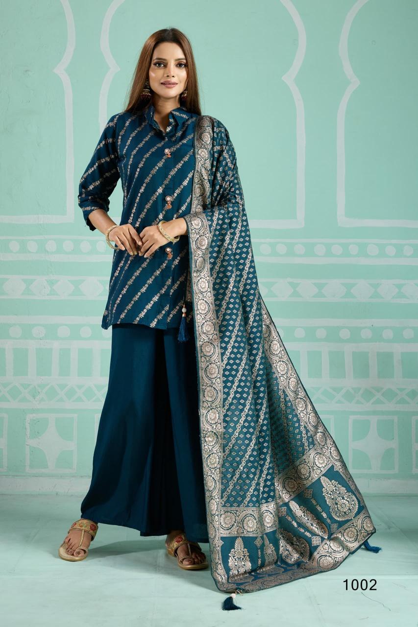 Shorya almas kurti plazzo dupatta set wholesale market in surat with price